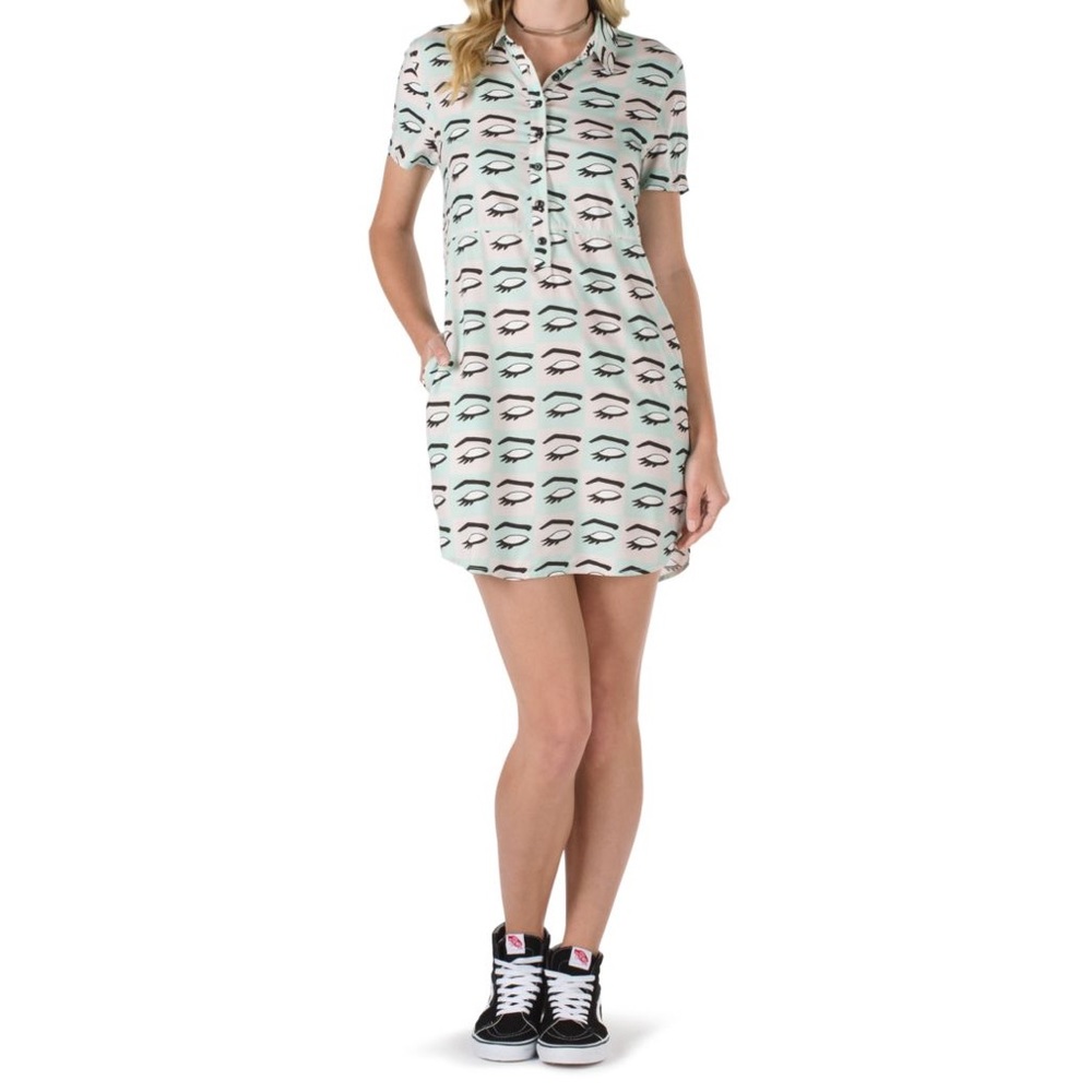 Vans White and Black Patterned Dress